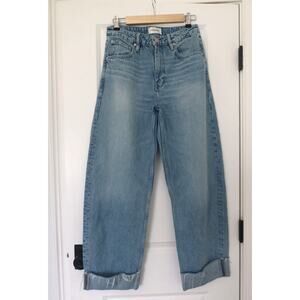 FRAME Denim Long Barrel Raw Cuff Jeans in Rhode Size 26